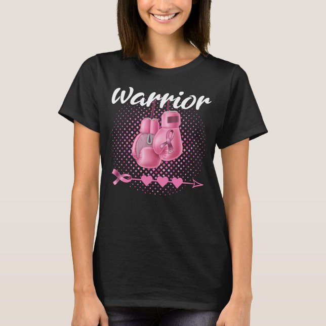 rosa- boxningshandskar Warrior T Shirt (Framsida)