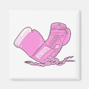 rosa boxningshandskor vektor magnet