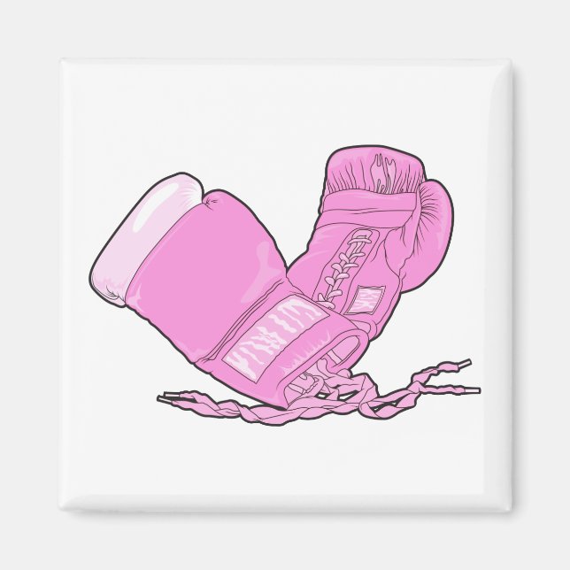rosa boxningshandskor vektor magnet (Framsidan)