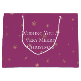 Rosa Boysenberry jul Guld Snöflingor