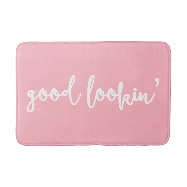 Rosa Bra Lookin'Modern Calligraphy Bath Mat Badrumsmatta (Framsidan)