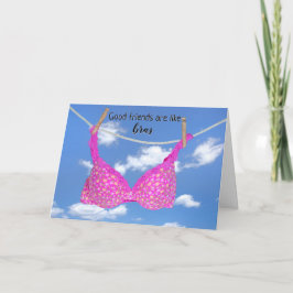 Rosa Bra Vänskap Humor Kort