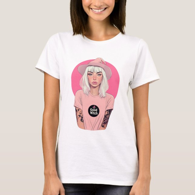 Rosa Bra Witch T Shirt (Framsida)