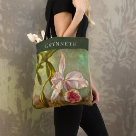 Rosa Brasiliansk Cattelya Orchid med Namn Monogram Tygkasse