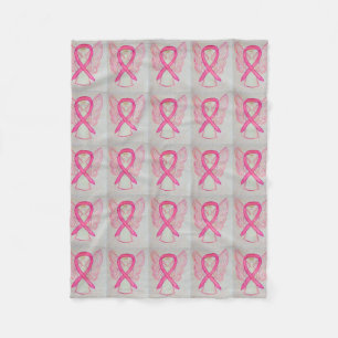 Rosa Breast Cancer Awareness Ribbon Fleece Blanket