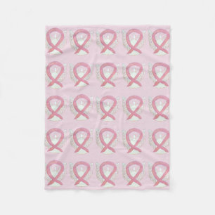Rosa Breast Cancer Awareness Ribbon Fleece Blanket