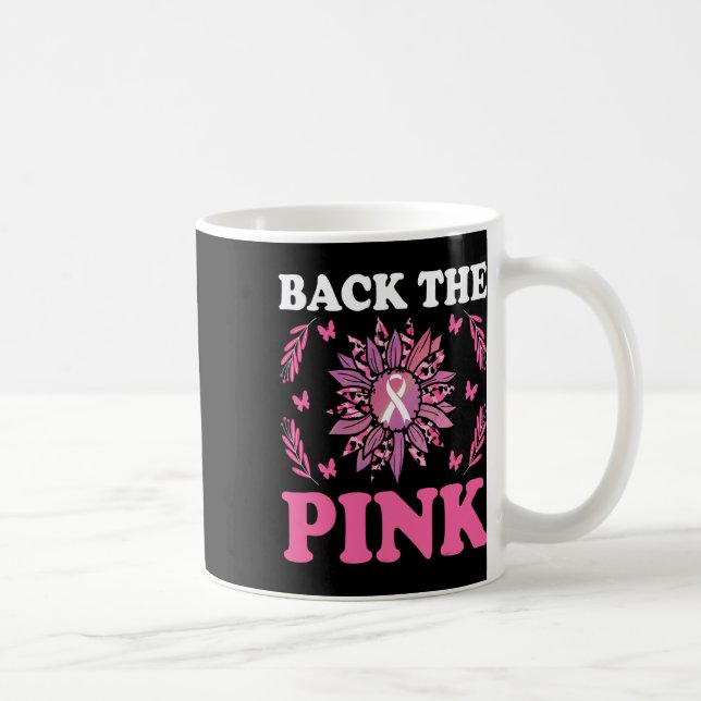 Rosa Breast Cancer Awareness Solros Women Kaffemugg (Höger)
