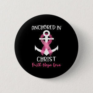 Rosa Breast Cancer Citat förankrat i Kristus Faith Knapp