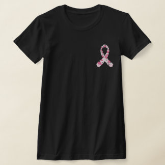 Rosa Breast Cancer Flower Ribbon Anpassade T Shirt