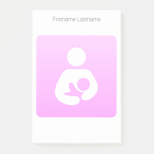 Rosa Breastfeeding symbol Post-it Block (Framsida)