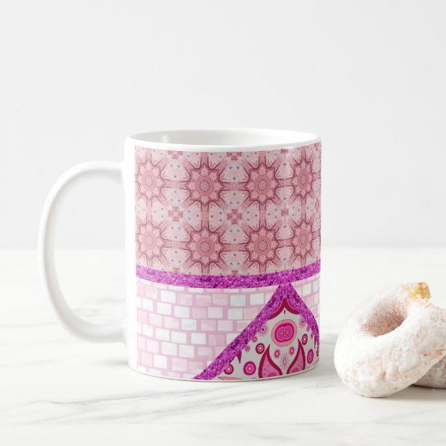 Rosa Brick Paisley Mugg (Med munk)