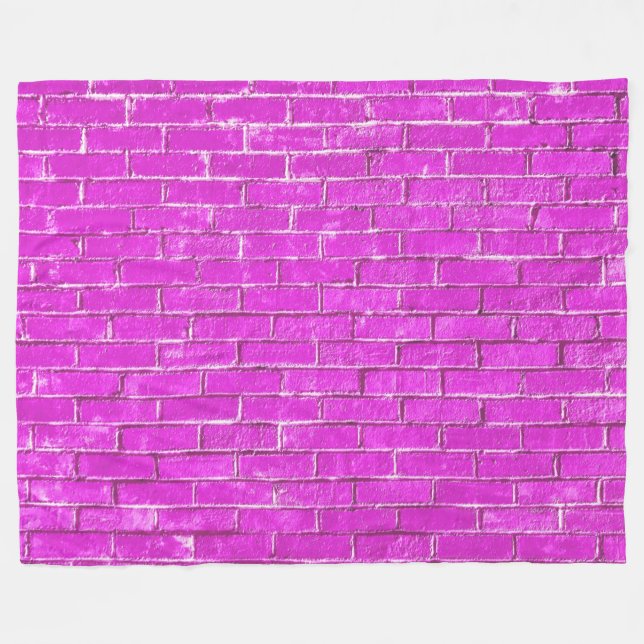 Rosa Bricks Photo Fleecefilt (Framsidan (Horisontell))