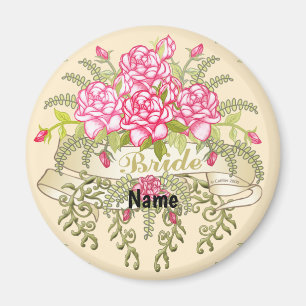 Rosa Bride bröllop magnet