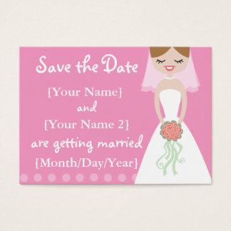 Rosa Bride Save the Date Card Visitkort