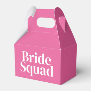 Rosa Bride Squad Bachelorette Presentaskar
