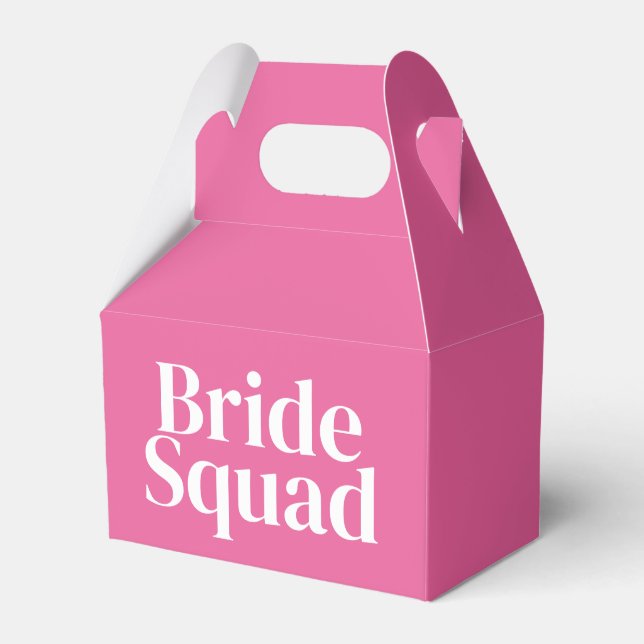 Rosa Bride Squad Bachelorette Presentaskar (Framsidan Sidan)