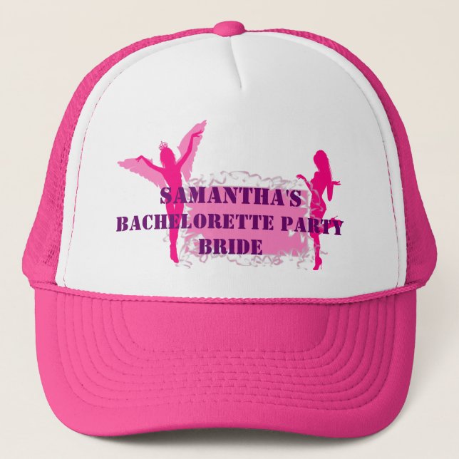Rosa brider bachelorette Party Truckerkeps (Framsida)