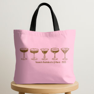 Rosa Bridesmaid Espresso Martini Bachelorette Tygkasse