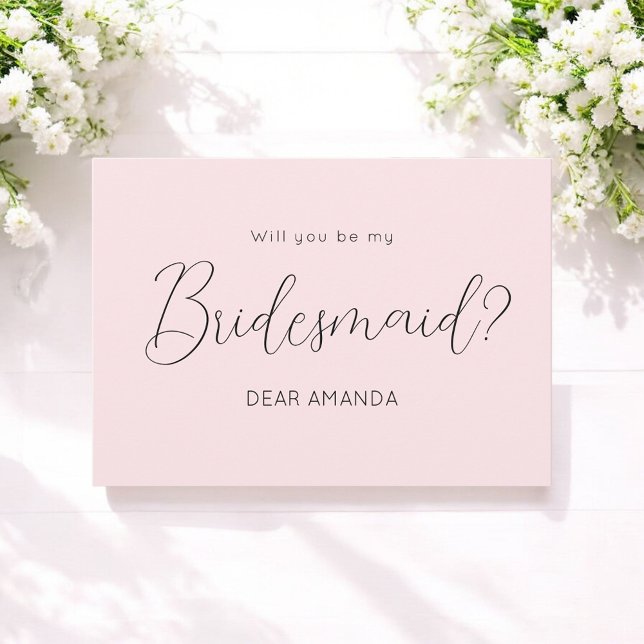 Rosa Bridesmaid Frieri inbjudan till Elegant (Skapare uppladdad)