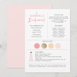 Rosa Bridesmaid Frieri och informerar