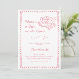 Rosa Bröd i Ugnen Baby Shower Inbjudningar