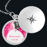 Rosa Bröllop Bridesmaid Bröllopsfest Necklace Silverpläterat Halsband<br><div class="desc">Behåll Necklaces Välj antingen Silver Plattat Guld Avsluta eller Sterling silver Unik Personlig Anpassningsbar !st Bröllopsfest för julklapp av Bröllop Keepsakt Necklaces - om du vill ändra bakgrund färg - klicka på anpassa - klicka på redigera - välj sista verktyg i rullgardinsmenyn och välj från ett av de färger som...</div>