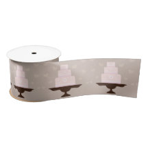 Rosa Bröllop Cake Spool of Ribbon 3-tums bredd