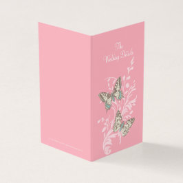 Rosa bröllop-detaljschema karta kort