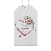 Rosa Bröllop Heart Ribbon