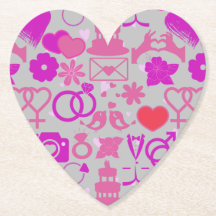 Rosa Bröllop prydnadsämnen mönster 03 Grått BG