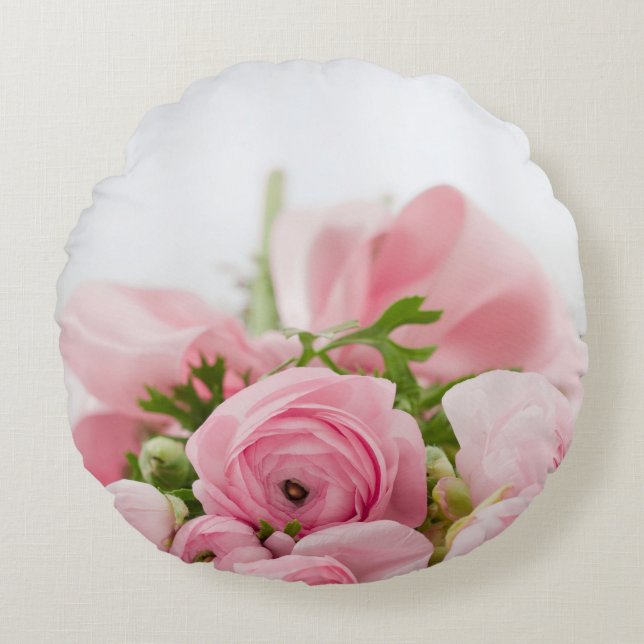 Rosa Bröllop Ro Rund Kudde (Framsidan)