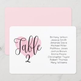 Rosa bröllop-sätesdiagram. Landskapsplan Inbjudningar