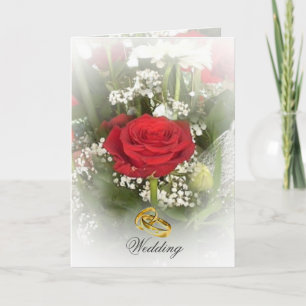 Rosa bröllopinbjudankort inbjudan