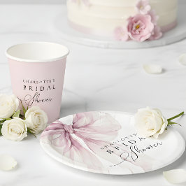 Rosa Bröllopsdusch med Akvarellbåge