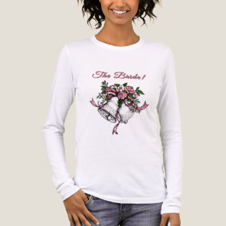 Rosa bröllopsklockor Bruddatum T Shirt
