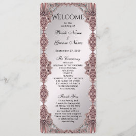 Rosa Bröllopsprogram för prydnadsdjur Program