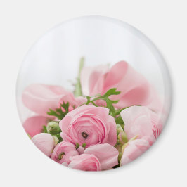 Rosa bröllopsrosor magnet