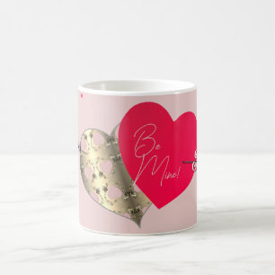 Rosa Bronze Ro Red Heart Valentine Day Kaffemugg