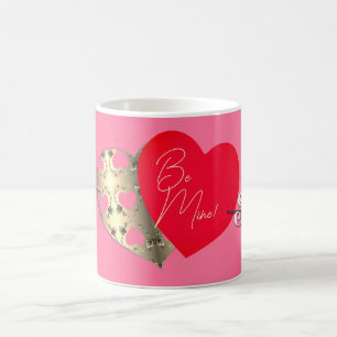 Rosa Bronze Ro Red Heart Valentine Day Kaffemugg