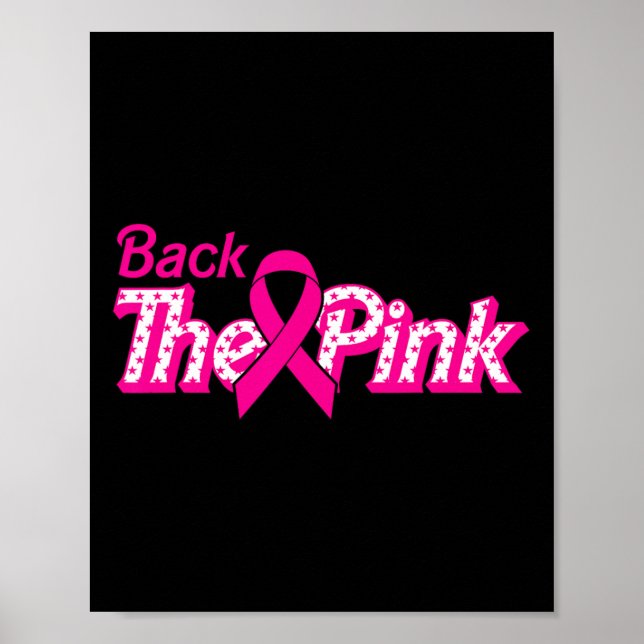 Rosa Bröstcancer medvetenhet Cancer Warrior Poster (Framsidan)