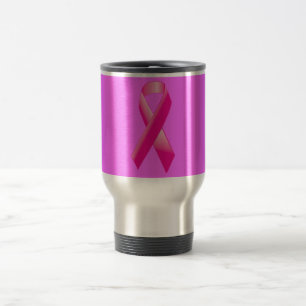ROSA BRÖSTCANCER MEDVETENHET RIBBON ORSAKAR KVINN RESEMUGG