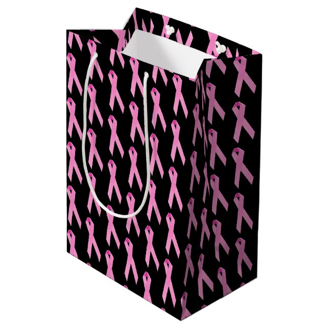 Rosa Bröstcancer överlevande Rosett band (Baksidan Vinklad)