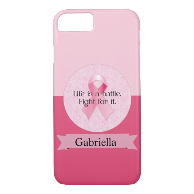 Rosa bröstcanceriPhone 7 fodral Case-Mate iPhone Skal (Baksida)