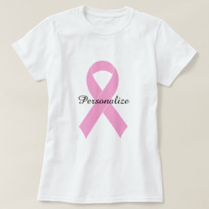 Rosa - bröstcancermedvetenhet hos vävnadskjorta t shirt