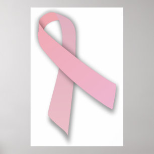 Rosa bröstcancermedvetenhetband poster