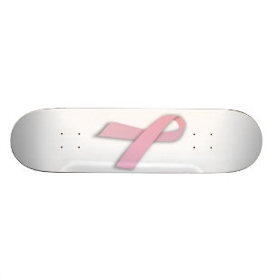 Rosa bröstcancermedvetenhetband skateboard bräda 21,5 cm