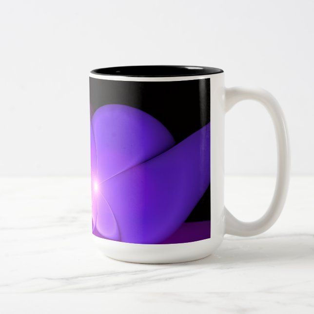 Rosa Bround Modern Två-Tonad Mugg (Höger)
