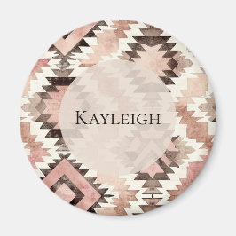 Rosa Brown Cowgirl Southwest Tribal Magnet