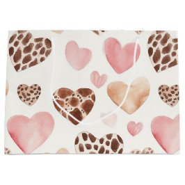 Rosa Brown Cream Leopard Animal Hearts Birthday