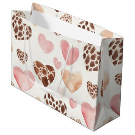 Rosa Brown Cream Leopard Animal Hearts Birthday